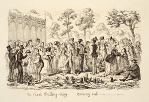 Az első shilling-nap - Coming out, pub. 1851 alkotó: George Cruikshank